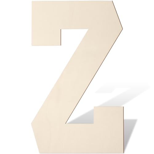 Große Holzbuchstaben, 43,2 cm, große Holzbuchstaben, Z-Form, Ausschnitt, Alphabet, unlackiert, Vintage, Sport, Varsity-Stil, bemalbare Holzbuchstaben für Wanddekoration, Kinderzimmer, Namen, Malerei Große Holzbuchstaben, 43,2 cm, große Holzbuchstaben, Z-Form, Ausschnitt, Alphabet, unlackiert, Vintage, Sport, Varsity-Stil, bemalbare Holzbuchstaben für Wanddekoration, Kinderzimmer, Namen, Malerei von Homenthus