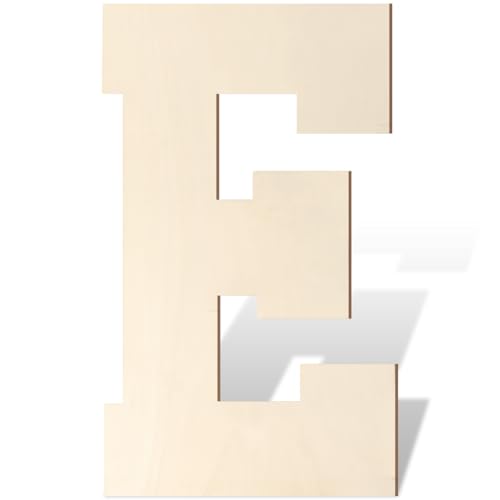 Große Holzbuchstaben, 43,2 cm, große Holzbuchstaben in E-Form, ausgeschnittenes Alphabet, unlackiert, Vintage-Sport, Varsity-Stil, bemalbare Holzbuchstaben für Wanddekoration, Kinderzimmer Große Holzbuchstaben, 43,2 cm, große Holzbuchstaben in E-Form, ausgeschnittenes Alphabet, unlackiert, Vintage-Sport, Varsity-Stil, bemalbare Holzbuchstaben für Wanddekoration, Kinderzimmer von Homenthus