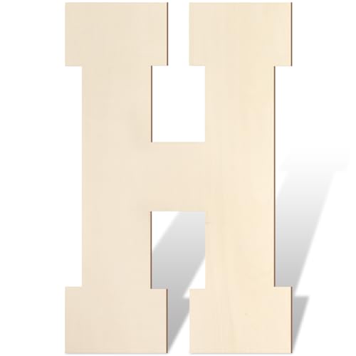 Große Holzbuchstaben, 43,2 cm, große Holzbuchstaben in H-Form, Ausschnitt-Alphabet, unlackiert, Vintage, Sport, Varsity-Stil, bemalbare Holzbuchstaben für Wanddekoration, Kinderzimmer, Namen, Malerei Große Holzbuchstaben, 43,2 cm, große Holzbuchstaben in H-Form, Ausschnitt-Alphabet, unlackiert, Vintage, Sport, Varsity-Stil, bemalbare Holzbuchstaben für Wanddekoration, Kinderzimmer, Namen, Malerei von Homenthus