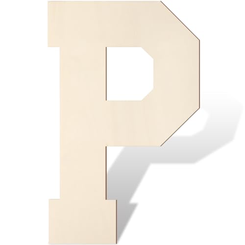 Große Holzbuchstaben, 43,2 cm, große Holzbuchstaben in P-Form, Ausschnitt-Alphabet, unlackiert, Vintage, Sport, Varsity-Stil, bemalbare Holzbuchstaben für Wanddekoration, Kinderzimmer, Namen, Malerei Große Holzbuchstaben, 43,2 cm, große Holzbuchstaben in P-Form, Ausschnitt-Alphabet, unlackiert, Vintage, Sport, Varsity-Stil, bemalbare Holzbuchstaben für Wanddekoration, Kinderzimmer, Namen, Malerei von Homenthus
