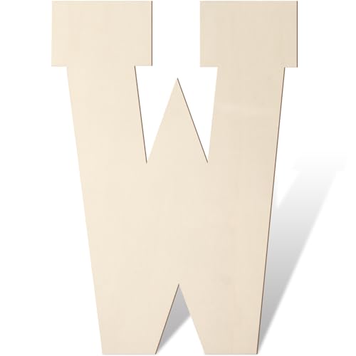 Große Holzbuchstaben, 43,2 cm, große Holzbuchstaben in W-Form, Ausschnitt-Alphabet, unlackiert, Vintage, Sport, Varsity-Stil, bemalbare Holzbuchstaben für Wanddekoration, Kinderzimmer, Namen, Malerei Große Holzbuchstaben, 43,2 cm, große Holzbuchstaben in W-Form, Ausschnitt-Alphabet, unlackiert, Vintage, Sport, Varsity-Stil, bemalbare Holzbuchstaben für Wanddekoration, Kinderzimmer, Namen, Malerei von Homenthus