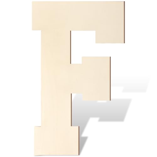 Große Holzbuchstaben 43,2 cm, große Holzbuchstaben F-Form, Ausschnitt-Alphabet, unlackiert, Vintage, Sport, Varsity-Stil, bemalbare Holzbuchstaben für Wanddekoration, Kinderzimmer, Namen, Malerei Große Holzbuchstaben 43,2 cm, große Holzbuchstaben F-Form, Ausschnitt-Alphabet, unlackiert, Vintage, Sport, Varsity-Stil, bemalbare Holzbuchstaben für Wanddekoration, Kinderzimmer, Namen, Malerei von Homenthus