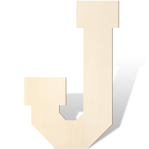 Große Holzbuchstaben 43,2 cm, große Holzbuchstaben J-Form, Ausschnitt-Alphabet, unlackiert, Vintage, Sport, Varsity-Stil, bemalbare Holzbuchstaben für Wanddekoration, Kinderzimmer, Namen, Malerei Große Holzbuchstaben 43,2 cm, große Holzbuchstaben J-Form, Ausschnitt-Alphabet, unlackiert, Vintage, Sport, Varsity-Stil, bemalbare Holzbuchstaben für Wanddekoration, Kinderzimmer, Namen, Malerei von Homenthus