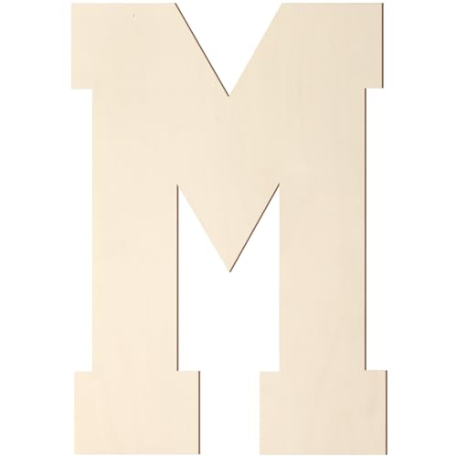 Holzbuchstaben, 20,3 cm, großer Holzbuchstabe M-Form, Ausschnitt, Vintage, Sport-Stil, unlackiertes Holz, Alphabet-Buchstaben für Wanddekoration, Kinderzimmer, Namensmalerei, Basteln, Party, Zimmer Holzbuchstaben, 20,3 cm, großer Holzbuchstabe M-Form, Ausschnitt, Vintage, Sport-Stil, unlackiertes Holz, Alphabet-Buchstaben für Wanddekoration, Kinderzimmer, Namensmalerei, Basteln, Party, Zimmer von Homenthus