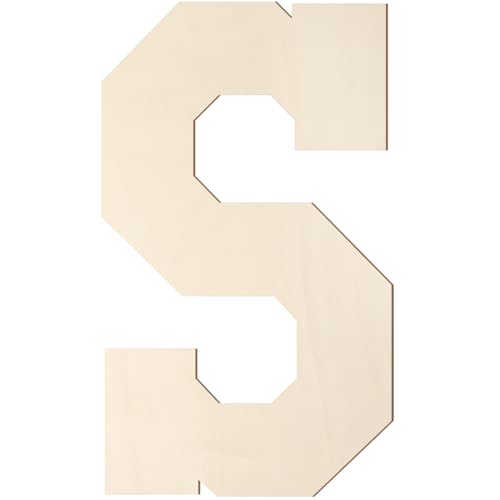Holzbuchstaben, 20,3 cm, großer Holzbuchstabe S-Form, Ausschnitt, Vintage, Sport-Stil, unlackiertes Holz, Alphabet-Buchstaben für Wanddekoration, Kinderzimmer, Namensmalerei, Basteln, Party, Zimmer Holzbuchstaben, 20,3 cm, großer Holzbuchstabe S-Form, Ausschnitt, Vintage, Sport-Stil, unlackiertes Holz, Alphabet-Buchstaben für Wanddekoration, Kinderzimmer, Namensmalerei, Basteln, Party, Zimmer von Homenthus