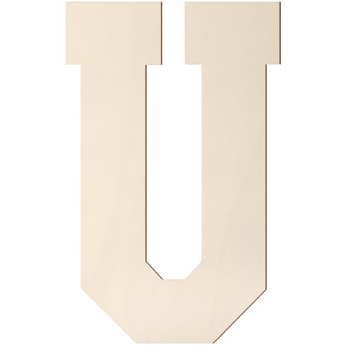 Holzbuchstaben, 20,3 cm, großer Holzbuchstabe U-Form, Ausschnitt, Vintage, Sport-Stil, unlackiertes Holz, Alphabet-Buchstaben für Wanddekoration, Kinderzimmer, Namensmalerei, Basteln, Party, Zimmer Holzbuchstaben, 20,3 cm, großer Holzbuchstabe U-Form, Ausschnitt, Vintage, Sport-Stil, unlackiertes Holz, Alphabet-Buchstaben für Wanddekoration, Kinderzimmer, Namensmalerei, Basteln, Party, Zimmer von Homenthus