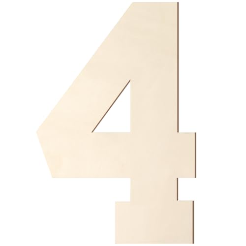 Holzbuchstaben und Zahlen, 30,5 cm, große Holzzahlen, 4-Formenausschnitt, Vintage, Sport-Stil, unlackiertes Holz, Alphabet-Zahlen für Wanddekoration, Kinderzimmer, Namensmalerei, Basteln, Party Holzbuchstaben und Zahlen, 30,5 cm, große Holzzahlen, 4-Formenausschnitt, Vintage, Sport-Stil, unlackiertes Holz, Alphabet-Zahlen für Wanddekoration, Kinderzimmer, Namensmalerei, Basteln, Party von Homenthus