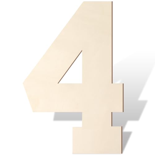 Holzbuchstaben und Zahlen, 43,2 cm, große Holzzahlen, 4 Formen, Ausschnitt, Vintage, Sport-Stil, unlackiertes Holz, Alphabet-Zahlen für Wanddekoration, Kinderzimmer, Name, Malerei, Basteln, Party Holzbuchstaben und Zahlen, 43,2 cm, große Holzzahlen, 4 Formen, Ausschnitt, Vintage, Sport-Stil, unlackiertes Holz, Alphabet-Zahlen für Wanddekoration, Kinderzimmer, Name, Malerei, Basteln, Party von Homenthus
