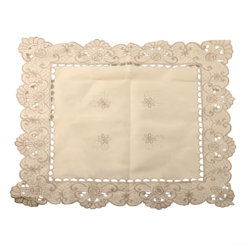 Homeponnew Dekorative weiße Tischwäsche für Hochzeiten, Blumenmuster, Satinstoff (2# (4# (quadratisch 57 x 117 cm) von Homeponnew