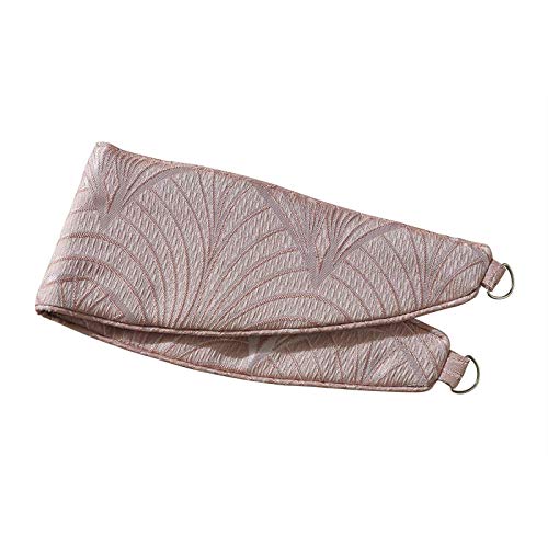 Homescapes Raffhalter im 2er Pack im Art-Deco Stil, Altrosa, Stoff-Raffhalter für Gardinen passend zum Kräuselband-Vorhang mit Fächer-Motiv, 66 cm Homescapes Raffhalter im 2er Pack im Art-Deco Stil, Altrosa, Stoff-Raffhalter für Gardinen passend zum Kräuselband-Vorhang mit Fächer-Motiv, 66 cm von Homescapes