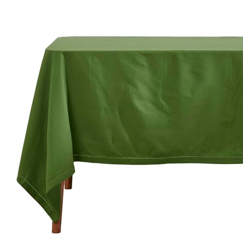 Homescapes Olivgrüne Tischdecke mit Hohlsaum aus 100% Baumwolle 137x228 cm, Tischtuch rechteckig, waschbar & pflegeleicht Homescapes Olivgrüne Tischdecke mit Hohlsaum aus 100% Baumwolle 137x228 cm, Tischtuch rechteckig, waschbar & pflegeleicht von Homescapes