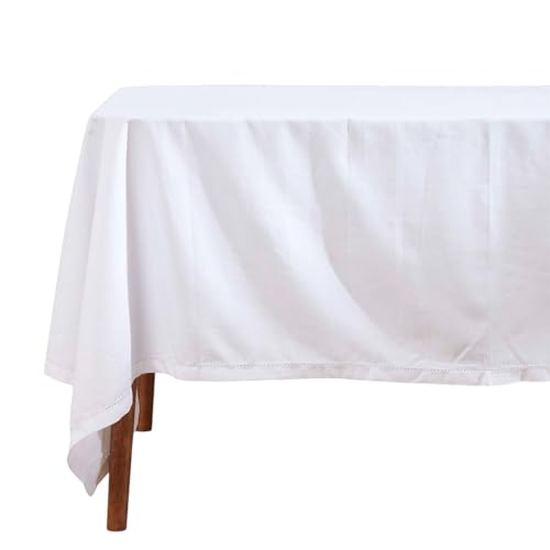 Homescapes Weiße Tischdecke mit Hohlsaum aus 100% Baumwolle 137x228 cm, Tischtuch rechteckig, waschbar & pflegeleicht Homescapes Weiße Tischdecke mit Hohlsaum aus 100% Baumwolle 137x228 cm, Tischtuch rechteckig, waschbar & pflegeleicht von Homescapes