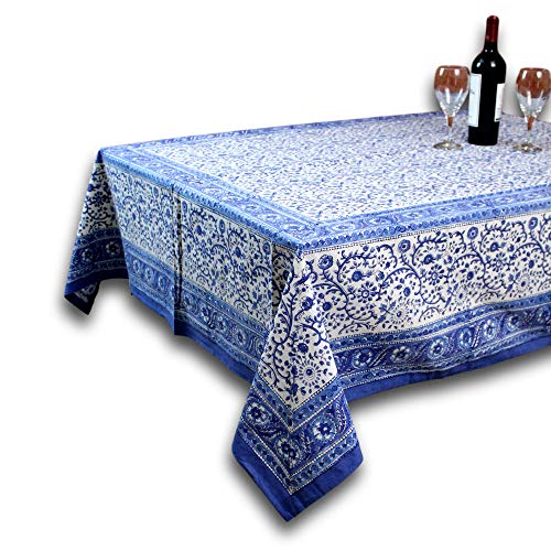 Rajasthan Block Print Tablecloth-60 x 90 Rectangle by Homestead von Homestead