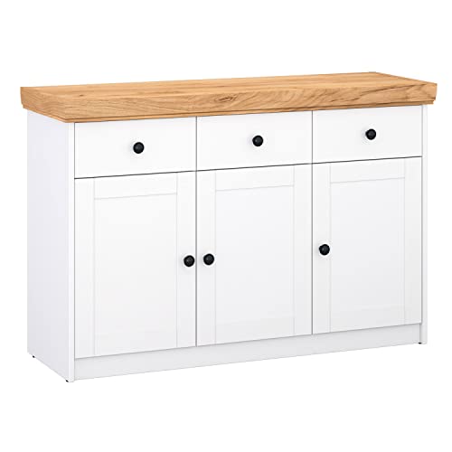 Homestyle4u 2227 Kommode Sideboard Eiche Matt Weiß Holz Massiv Schrank Mit Schubladen Highboard Anrichte Homestyle4u 2227 Kommode Sideboard Eiche Matt Weiß Holz Massiv Schrank Mit Schubladen Highboard Anrichte von Homestyle4u