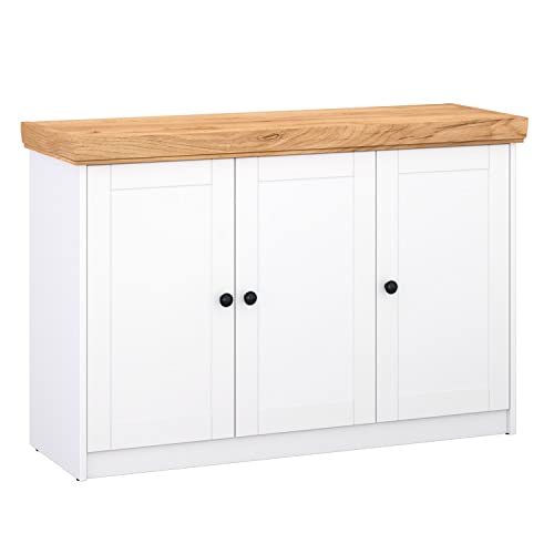 Homestyle4u 2229 Kommode Sideboard Eiche Matt Weiß Holz Massiv Schrank Mit Fächern Highboard Anrichte Homestyle4u 2229 Kommode Sideboard Eiche Matt Weiß Holz Massiv Schrank Mit Fächern Highboard Anrichte von Homestyle4u