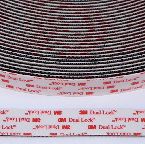 VHB 3M Dual Lock Klebeband-Pads, schwarz, strapazierfähig, selbstklebend, 25 mm breit, SJ3550, sehr hohe Bindung, für den Innen- und Außenbereich geeignet. (2 Meter) von Homeware Takeaway