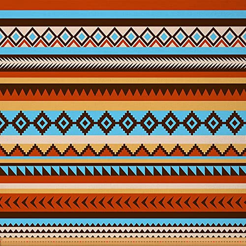 Aztekenstoff Meterware Boho Tribal Polsterstoff Mandala Exotisches Gitter Dekostoff Geometrische Streifen Drinnen Draußen Stoff DIY Art Wasserdichter Stoff Grau Weiß 276 x 150 (HxB) von Homewish
