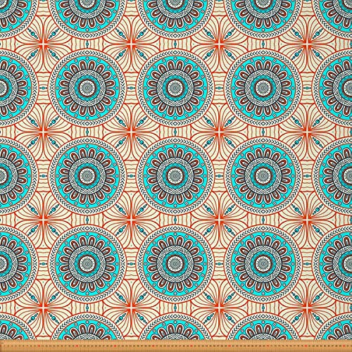 Boho Blumen Stoff Meterware Mandala Blumen Polsterstoff Exotischer Ethnischer Geometrischer Dekor Marokkanischer Streifen Stoff für Drinnen Draußen Wasserdichter Stoff für DIY Kunst 276 x 150 (HxB) Boho Blumen Stoff Meterware Mandala Blumen Polsterstoff Exotischer Ethnischer Geometrischer Dekor Marokkanischer Streifen Stoff für Drinnen Draußen Wasserdichter Stoff für DIY Kunst 276 x 150 (HxB) von Homewish