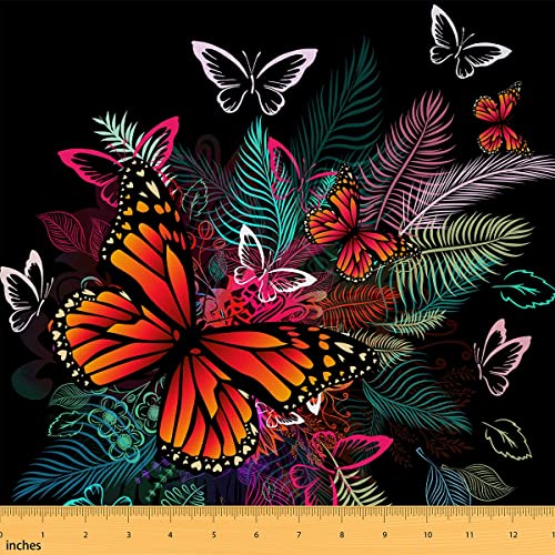 Boho Schmetterlingsstoff Meterware Palmen Polsterstoff Tropische Hawaiianische Pflanzenblätter Dekostoff Retro Wildtiere Drinnen Draußen Stoff Wasserdichtes Bastel Patchwork Grün Rot 92 x 150 (HxB) Boho Schmetterlingsstoff Meterware Palmen Polsterstoff Tropische Hawaiianische Pflanzenblätter Dekostoff Retro Wildtiere Drinnen Draußen Stoff Wasserdichtes Bastel Patchwork Grün Rot 92 x 150 (HxB) von Homewish