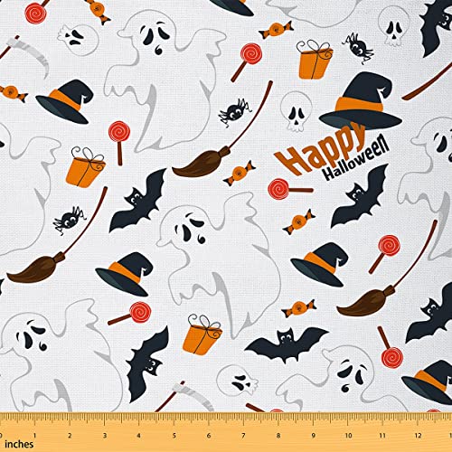 Fröhliches Halloween Stoff Meterware Geist Polsterstoff Süße Fledermaus Süßigkeits Spinne Dekostoff Hexenhut Besen Drinnen Draußen Stoff DIY Kunst Wasserdicht Stoff Orange Schwarz 92 x 150 (HxB) Fröhliches Halloween Stoff Meterware Geist Polsterstoff Süße Fledermaus Süßigkeits Spinne Dekostoff Hexenhut Besen Drinnen Draußen Stoff DIY Kunst Wasserdicht Stoff Orange Schwarz 92 x 150 (HxB) von Homewish