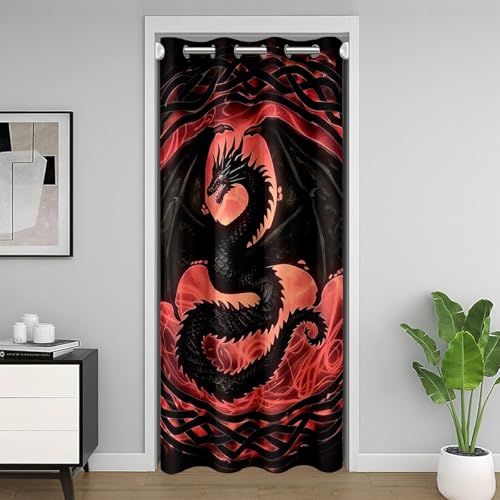 Homewish Türvorhang Dragon Kinder Verdunkelungsvorhang 86x203cm Schwarz Magische Tür Drapieren Exotische Wildtiere Zimmerteiler Vorhang für Kinder Jungen Mädchen Teen Träumiges Tier Homewish Türvorhang Dragon Kinder Verdunkelungsvorhang 86x203cm Schwarz Magische Tür Drapieren Exotische Wildtiere Zimmerteiler Vorhang für Kinder Jungen Mädchen Teen Träumiges Tier von Homewish