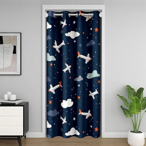 Homewish Türvorhang Flugzeug Verdunkelungsvorhang 106x203cm Cartoon Flugzeug Tür Drapieren für Jungen Mädchen Kinder Marineblau Sternenhimmel Zimmerteiler Vorhang Hubschrauber Fliegendes Flugzeug Homewish Türvorhang Flugzeug Verdunkelungsvorhang 106x203cm Cartoon Flugzeug Tür Drapieren für Jungen Mädchen Kinder Marineblau Sternenhimmel Zimmerteiler Vorhang Hubschrauber Fliegendes Flugzeug von Homewish