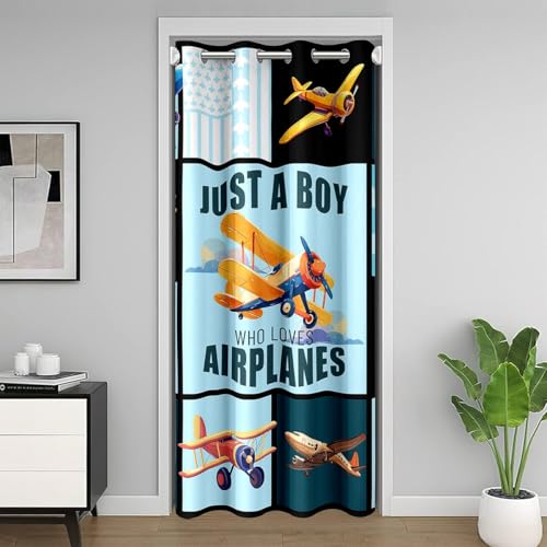 Homewish Türvorhang Kinder Flugzeug Verdunkelungsvorhang 86x203cm für Jungen Mädchen Teens Cartoon Propeller Flugzeug Flugzeuge Gedruckt Tür Drapieren Luftfahrt Thema Patchwork Zimmerteiler Vorhang Homewish Türvorhang Kinder Flugzeug Verdunkelungsvorhang 86x203cm für Jungen Mädchen Teens Cartoon Propeller Flugzeug Flugzeuge Gedruckt Tür Drapieren Luftfahrt Thema Patchwork Zimmerteiler Vorhang von Homewish