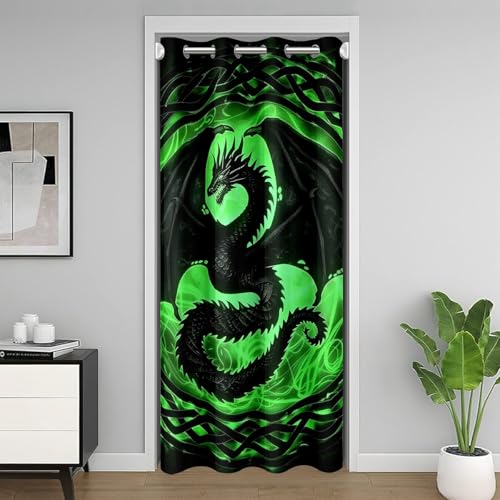Homewish Türvorhang Wildtier Drache Verdunkelungsvorhang 86x203cm Exotische Drache Grün Tür Drapieren Alte Zimmerteiler Vorhang Magische Safari Tiere für Kinder Jungen Mädchen Homewish Türvorhang Wildtier Drache Verdunkelungsvorhang 86x203cm Exotische Drache Grün Tür Drapieren Alte Zimmerteiler Vorhang Magische Safari Tiere für Kinder Jungen Mädchen von Homewish