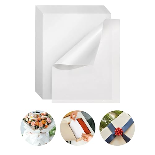 Seidenpapier, säurefrei, groß, zur Aufbewahrung von Kleidung, Geschenkverpackungen, Weiß, MG 18 g/m², dekoratives Skizzen- und Schneidepapier für Kunsthandwerk und Verpackungen, 500 mm x 750 mm, 100 Seidenpapier, säurefrei, groß, zur Aufbewahrung von Kleidung, Geschenkverpackungen, Weiß, MG 18 g/m², dekoratives Skizzen- und Schneidepapier für Kunsthandwerk und Verpackungen, 500 mm x 750 mm, 100 von Homey Mart