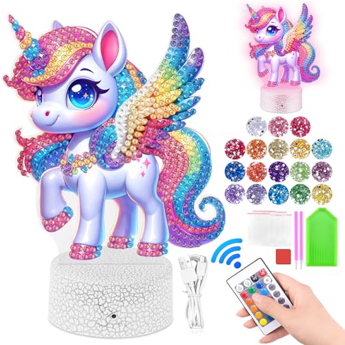 Homgaty Einhorn Geschenke für Mädchen 5 6 7 8 9 10 Jahre, Bastelset Diamond Painting Kinder Mädchen, Kreative Nachtlicht Basteln am Kindergeburtstag, Weihnachtsgeschenke für Kinder 6-12 Jahre Homgaty Einhorn Geschenke für Mädchen 5 6 7 8 9 10 Jahre, Bastelset Diamond Painting Kinder Mädchen, Kreative Nachtlicht Basteln am Kindergeburtstag, Weihnachtsgeschenke für Kinder 6-12 Jahre von Homgaty