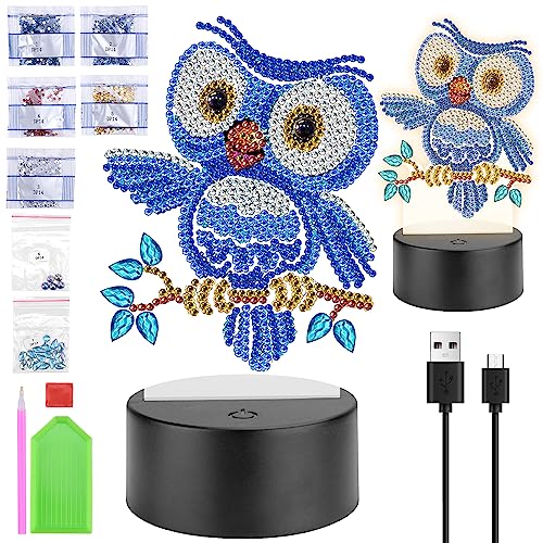 Homgaty Geschenke für Mädchen 5 6 7 8 9 10 Jahre, Bastelset Diamond Painting Kinder Mädchen, Kreative Nachtlicht Basteln am Kindergeburtstag, Geschenke für Mädchen 6-12 Jahre von Homgaty