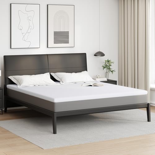 Homgoday Matratzenpads Weiß 200 x 200 cm 100% Polyester Jacquardstoff Matratzenunterlage Model4106230 von Homgoday