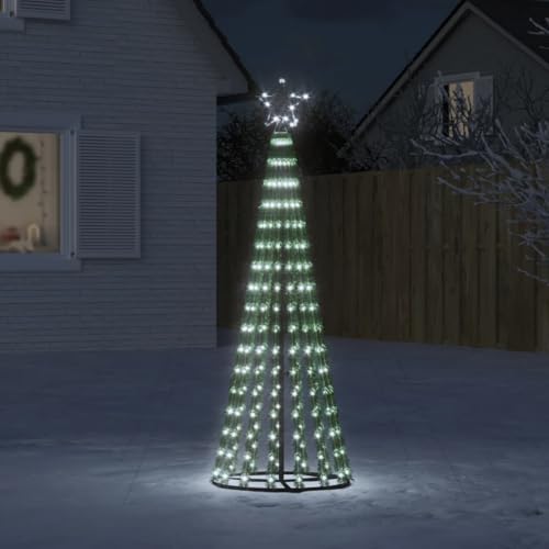 Homgoday Weihnachtsbaum Kegelform Weihnachtsbaum Beleuchtung Christbaumbeleuchtung Weihnachtsbeleuchtung Weihnachtsdeko für Weihnachten, Party275 LEDs Kaltweiß 180 cm von Homgoday