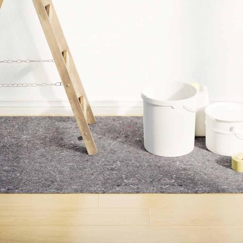 Homgoday rutschfeste Malervliese 2 STK. 5 m 220 g/m2 Grau Pinsel T?glicher Haushalt Model3324772 von Homgoday