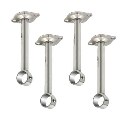 4 Stücke Gardinenstange Halterung, Edelstahl Robuste Deckenhalterung Kleiderstangenhalter Vorhangstange Garderobenrohr Lever Schienenhalter Duschvorhang Hängen Stange Rohr Pole Auflageträger 4 Stücke Gardinenstange Halterung, Edelstahl Robuste Deckenhalterung Kleiderstangenhalter Vorhangstange Garderobenrohr Lever Schienenhalter Duschvorhang Hängen Stange Rohr Pole Auflageträger von Homieco