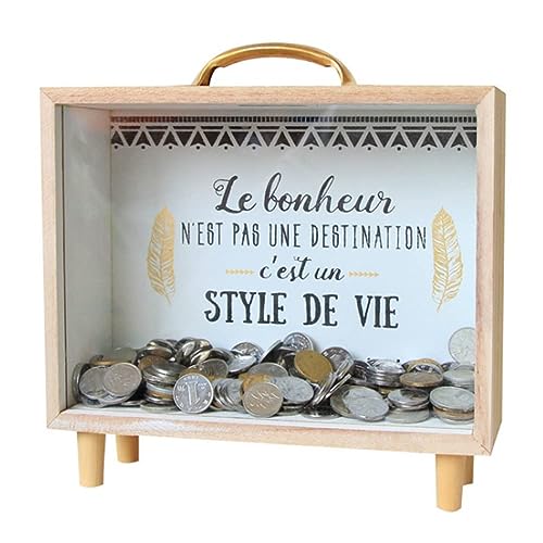 Spardose Holz Sparbüchse Bilderrahmen mit transparenter Frontscheibe Sparschwein Wooden Money Sammlung Box for Girl Boy Lustige Geschenke zum Geburtstag Cash to Birthday Spardose Holz Sparbüchse Bilderrahmen mit transparenter Frontscheibe Sparschwein Wooden Money Sammlung Box for Girl Boy Lustige Geschenke zum Geburtstag Cash to Birthday von Homieco