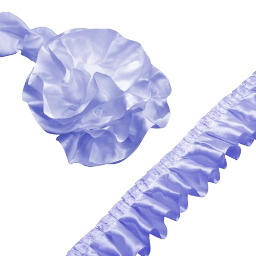 Homiest Rüschenband zum Nähen, 3,8 cm breit, Satin-Stoffbesätze, Lavendel-Rüschenborte für Bastelarbeiten, Kleidervorhang, Hochzeit, Kostüm, Kissenbezug, 9,1 m Homiest Rüschenband zum Nähen, 3,8 cm breit, Satin-Stoffbesätze, Lavendel-Rüschenborte für Bastelarbeiten, Kleidervorhang, Hochzeit, Kostüm, Kissenbezug, 9,1 m von Homiest
