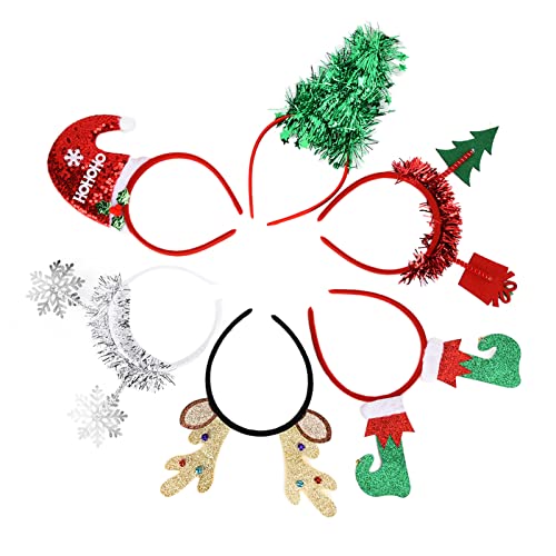 Hominas Weihnachts-Stirnbänder, 6 Stück, Weihnachts-Kopfbedeckung, Partyhüte, Geweih-Haarband, Zubehör für Frauen, Kinder, Partys und Feiertage Hominas Weihnachts-Stirnbänder, 6 Stück, Weihnachts-Kopfbedeckung, Partyhüte, Geweih-Haarband, Zubehör für Frauen, Kinder, Partys und Feiertage von Hominas