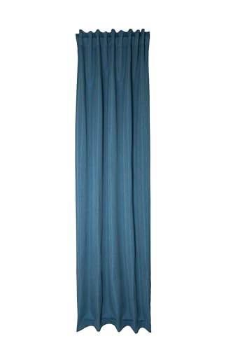 HOMING Vorhang KIM Petrol | Verdunkelungsvorhang inkl. Multifunktionsband | Thermovorhang Hitzeschutz | Akustikvorhang Schalldämmung | Vorhang blickdicht | Blackout Curtain | 140x245 cm | 1 Stk. von Homing