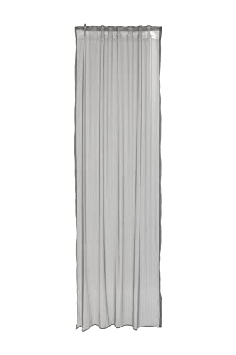 Homing halbtransparenter Vorhang Silber(1 Stück) | gestreift modern | Wohnzimmer Schlafzimmer Kinderzimmer | 140x245cm(BxH) von Homing