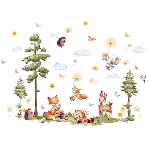 Wandtattoo Waldtiere Baum Cartoon Elefant Igel Fuchs Baum Wandtattoo Wolke mit Schmetterling Hintergrund Babyzimmer Kinderzimmer Wanddeko Hintergrund Wandaufkleber Deko Schlafzimmer Wandtattoo Waldtiere Baum Cartoon Elefant Igel Fuchs Baum Wandtattoo Wolke mit Schmetterling Hintergrund Babyzimmer Kinderzimmer Wanddeko Hintergrund Wandaufkleber Deko Schlafzimmer von Homirty