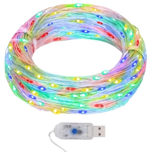 Hommdiy LED-Lichterdraht 40 m 400 LED Mehrfarbig 8 Funktionen von Hommdiy