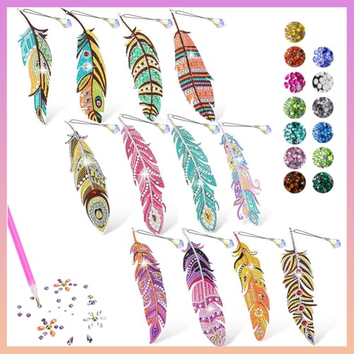 Homorro 12 Stück Diamond Painting Geschenke Mädchen ab 6 7 8 9 10 11 12 Jahre Geburtstagsgeschenk Erwachsene Diamant Lesezeichen Bastelset kleine Geschenk für Kinder kindergeburtstag DIY 5D Diaman Homorro 12 Stück Diamond Painting Geschenke Mädchen ab 6 7 8 9 10 11 12 Jahre Geburtstagsgeschenk Erwachsene Diamant Lesezeichen Bastelset kleine Geschenk für Kinder kindergeburtstag DIY 5D Diaman von Homorro