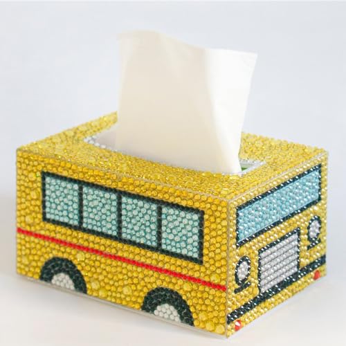 Homorro Diamond Painting Kinder Geschenke Deko Wohnzimmer Schlafzimmer Tischdeko Büro Bastelset Basteln ab 6 7 8 9 10 11 12 Jahre Geschenk Taschentuchbox DIY set 5D Diamonds von Homorro