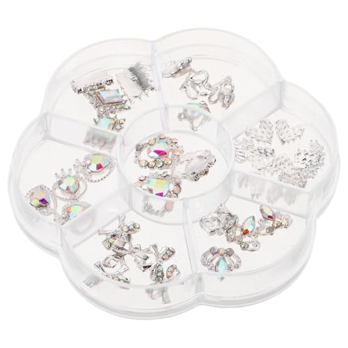 Homoyoyo 1 Box Nail Art Zubehör Strass Nagelaufkleber Valentinstag Herz Strass Charms Herz Charms Nägel Nail Art Dekoration Strasssteine ​​Nägel Nagel Juwelen Transparent Zum Bohren von Homoyoyo