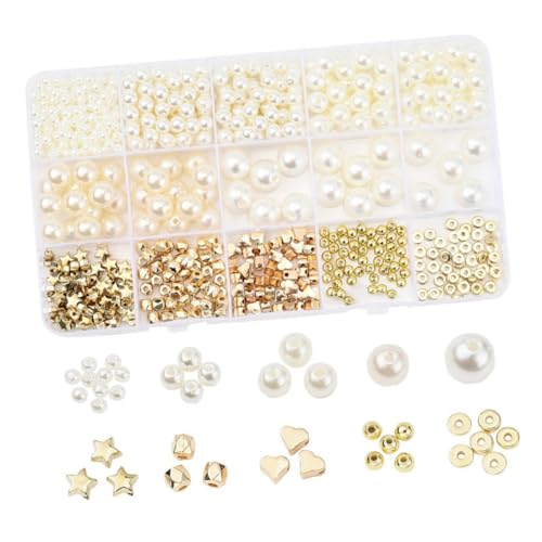 Homoyoyo 1 Karton DIY Perlenset mit Simulation perlen Ccb Spacer Beads für Schmuckherstellung Lose Perlen für Armbänder Halsketten Großes Bastelperlen für Kreative Schmuckgestaltung von Homoyoyo