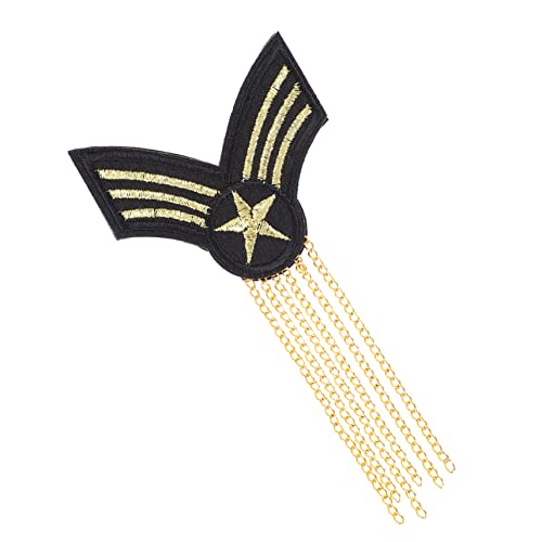 Homoyoyo 1 PC Epauletten Gentlemen Epaulet Schulter Epaulet Punk Robuste Epaulet Fransen Schulterabzeichen Vintage Epaulet Unisex Quaste Epaulet Quaste Schulterabzeichen Quaste von Homoyoyo