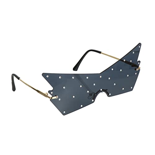Homoyoyo 1 Paar Dekorative Gläser Für Partys Schnapsgläser Felsige Brille Cosplay-zubehör Schmetterlingsförmige Brille Foto -requisiten Mode Sonnenbrillen Grey Pp von Homoyoyo