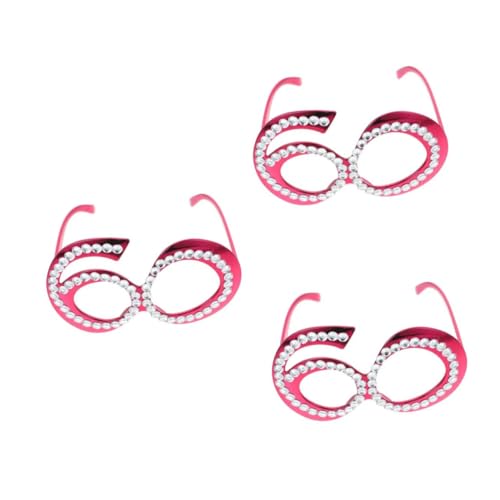Homoyoyo 1 Paar Geburtstag Brille Mit Strasssteinen - Witzige Fotorequisite Für 60 Geburtstag - Bunte Zahlenbrille Für Unvergessliche Erinnerungsfotos Plastik Ideal Für Feiern Und Homoyoyo 1 Paar Geburtstag Brille Mit Strasssteinen - Witzige Fotorequisite Für 60 Geburtstag - Bunte Zahlenbrille Für Unvergessliche Erinnerungsfotos Plastik Ideal Für Feiern Und von Homoyoyo