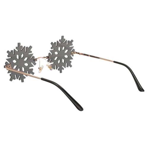 Homoyoyo 1 Paar Schneeflocken-sonnenbrille Schneeflockengläser Rahmenlos Raule Brillen Sonnenbrille in Schneeflockenform Weihnachtsschneeflockenbrille Party Metall Black Homoyoyo 1 Paar Schneeflocken-sonnenbrille Schneeflockengläser Rahmenlos Raule Brillen Sonnenbrille in Schneeflockenform Weihnachtsschneeflockenbrille Party Metall Black von Homoyoyo